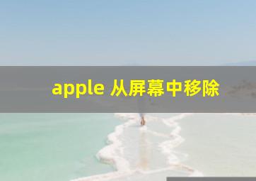 apple 从屏幕中移除